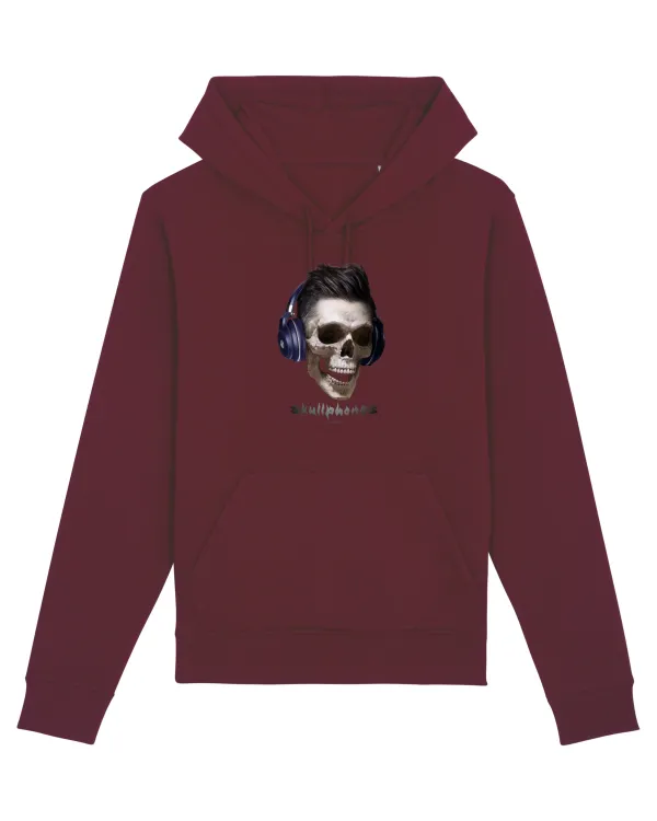 Craniu cu casti - skullphones 13 Burgundy