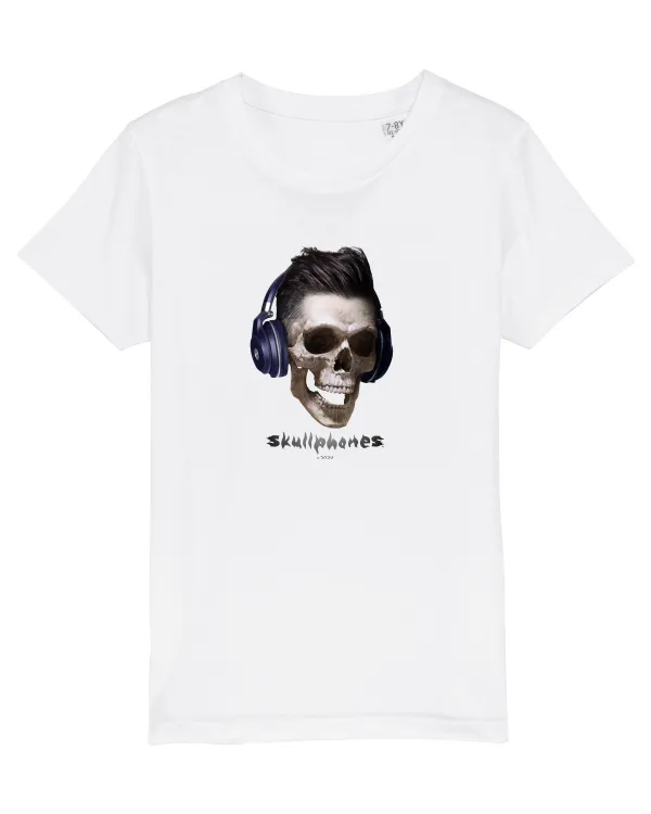Craniu cu casti - skullphones 13 White