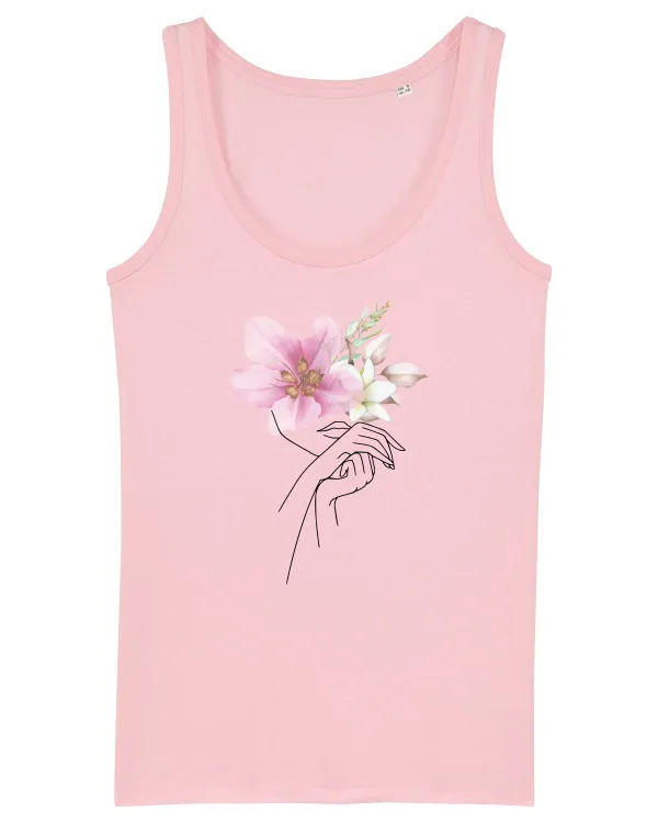 Pink Floral Hands Cotton Pink