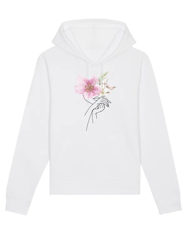 Pink Floral Hands White