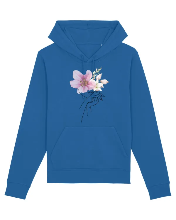Pink Floral Hands Royal Blue
