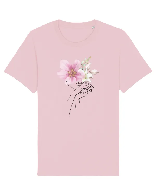 Pink Floral Hands Cotton Pink