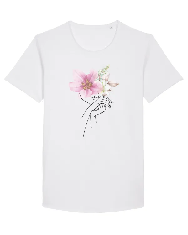 Pink Floral Hands White