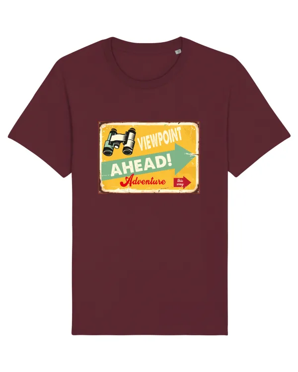 Tricou mânecă scurtă Unisex Rocker Burgundy