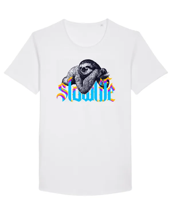 Slow Life Tricou mânecă scurtă guler larg Bărbat Skater