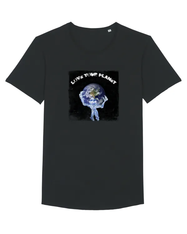 LOVE YOUR PLANET Tricou mânecă scurtă guler larg Bărbat Skater