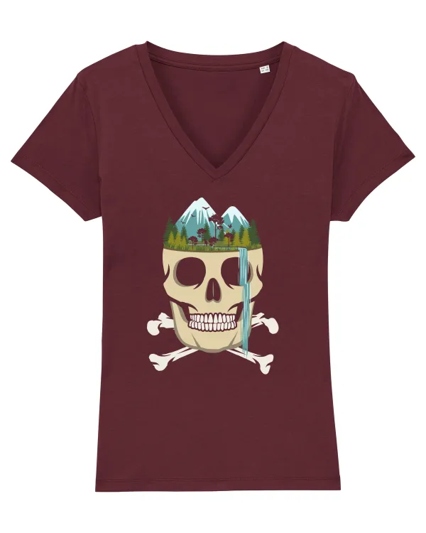 Skull Waterfall Burgundy