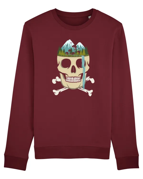 Skull Waterfall Burgundy