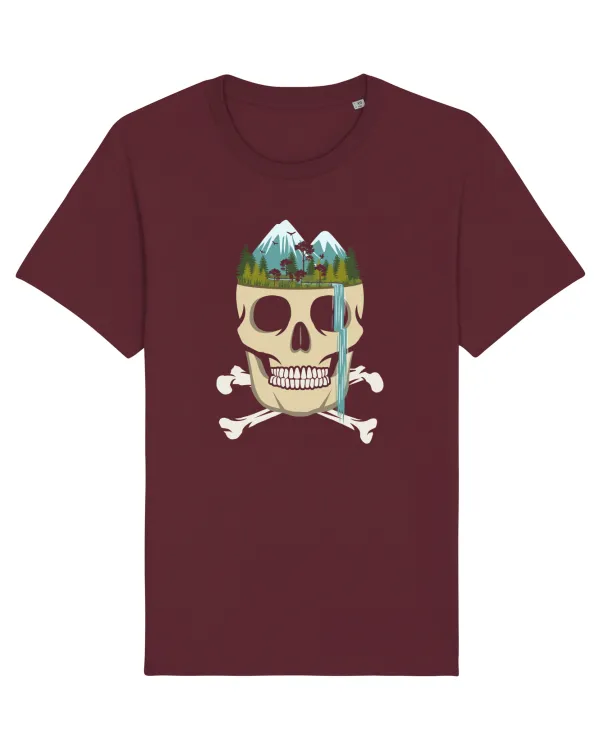 Skull Waterfall Burgundy