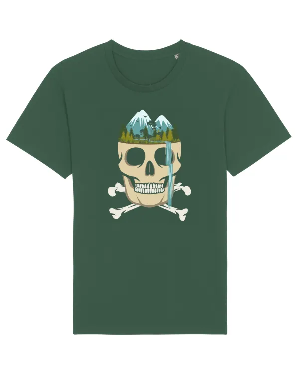 Skull Waterfall Bottle Green