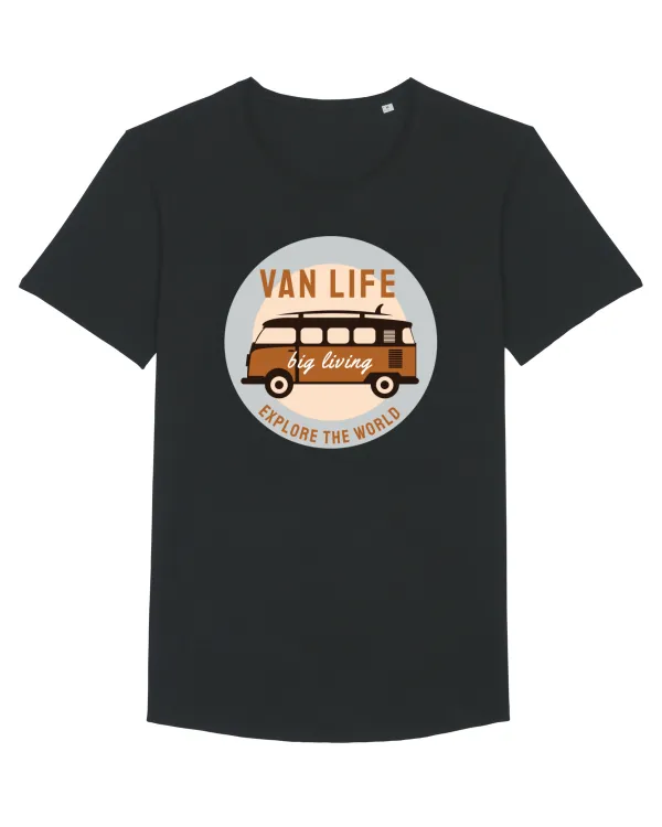 Van Life Explore The World Tricou mânecă scurtă guler larg Bărbat Skater