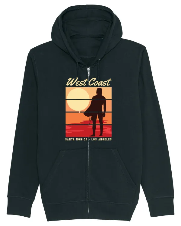 West Coast Santa Monica Beach Hanorac cu fermoar Unisex Connector