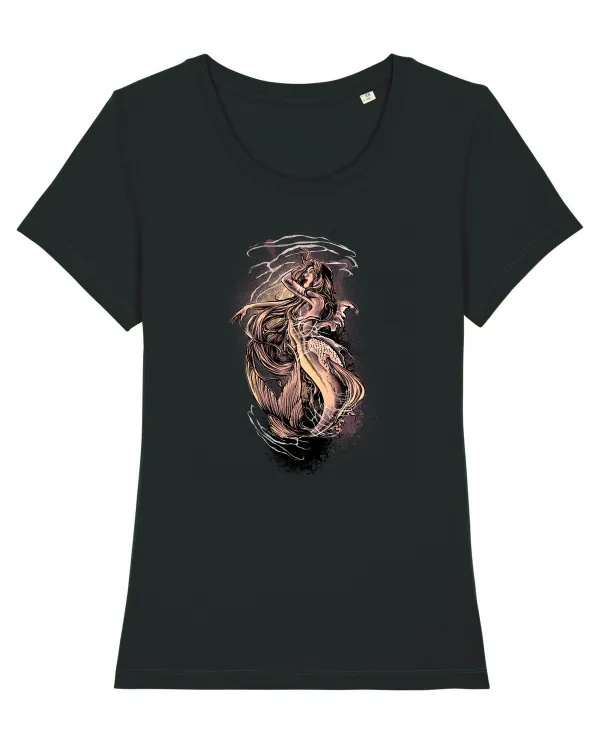 Mermaid Soul Tricou mânecă scurtă guler larg fitted Damă Expresser
