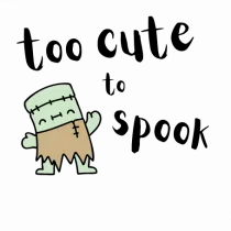 Too cute to spook (negru) 