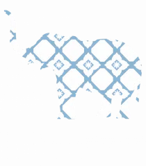 Elephant Blue Ceramic Ornament