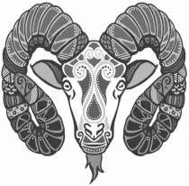 Berbec-zodiac B&W